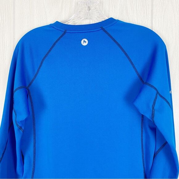 Marmot | Blue ThermalClime Sport Long Sleeve Crew - Picture 4 of 11